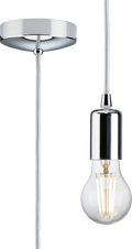Knightsbridge MLA 8270LPC 1.8m E27 Contemporary Pendant Set - Polished Chrome