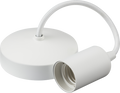 Knightsbridge MLA 8270MW 6" E27 Contemporary Pendant Set - Matt White