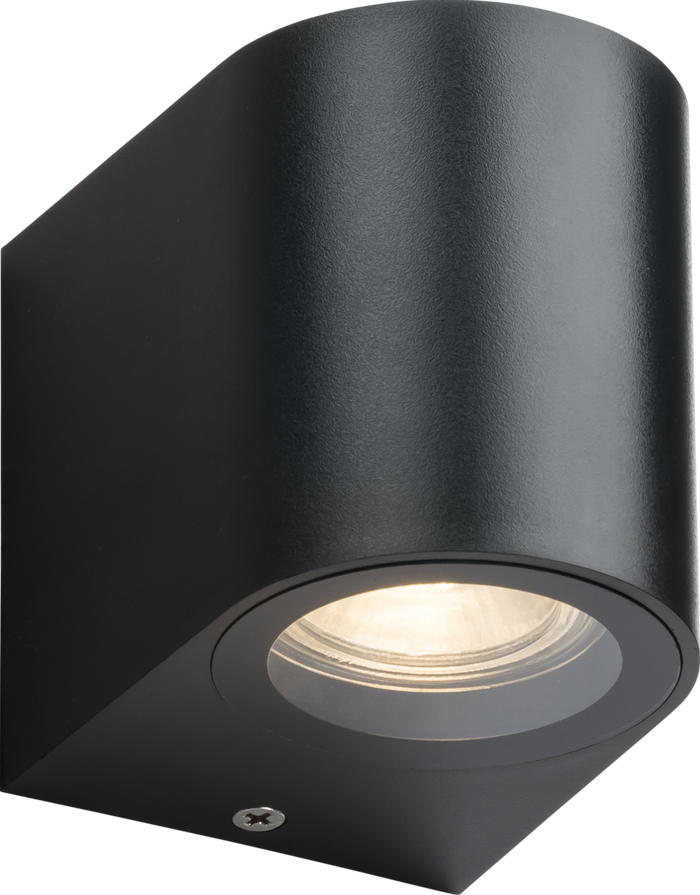 Knightsbridge MLA ALC1BK ALANA - 230V IP65 GU10 Polycarbonate Single Wall light - Black