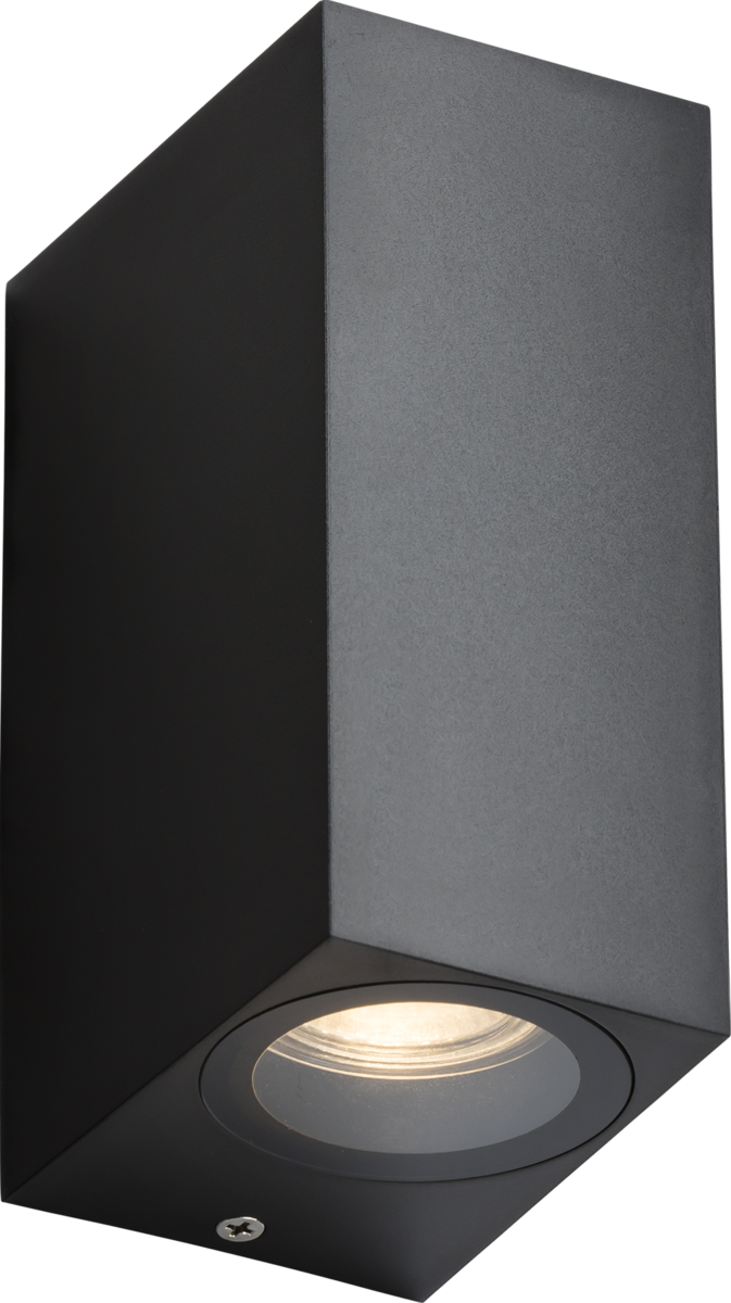 Knightsbridge MLA ALS2BK ALANA - Waterproof/Outdoor (IP65) GU10 Polycarbonate Up/Down Wall light - Black