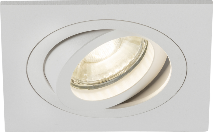 Knightsbridge MLA AMA1TSW Ambar Single Tilt Square Downlight White