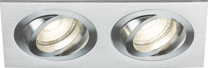 Knightsbridge MLA AMA2TSBC Ambar Twin Tilt Square Downlight Brushed Chrome