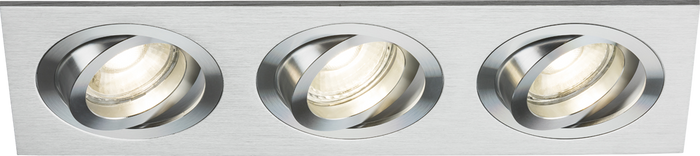 Knightsbridge MLA AMA3TSBC Ambar Tri Tilt Square Downlight Brushed Chrome