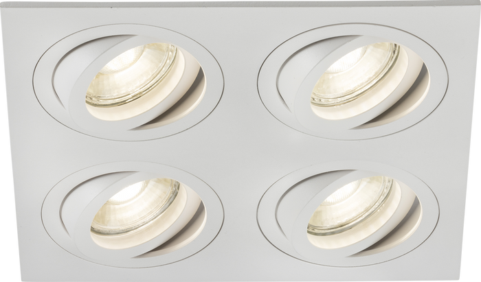 Knightsbridge MLA AMA4TSW Ambar Quad Tilt Square Downlight White