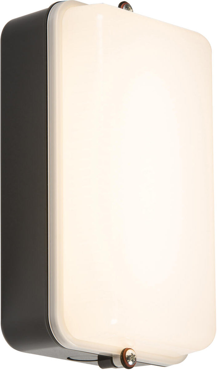 Knightsbridge MLA AMLEDBP 230V IP54 5W LED Security Amenity Bulkhead with Daylight Sensor - Black