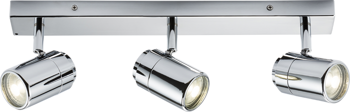 Knightsbridge MLA BA03B3C 230V IP44 GU10 Triple Bar Spotlight - Chrome