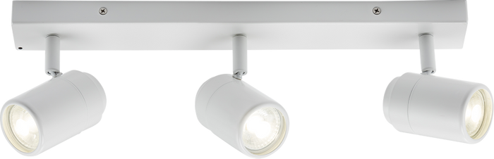 Knightsbridge MLA BA03B3MW 230V IP44 GU10 Triple Bar Spotlight - Matt White