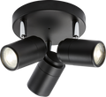Knightsbridge MLA BA03P3MB 230V IP44 GU10 Triple Spotlight - Matt Black