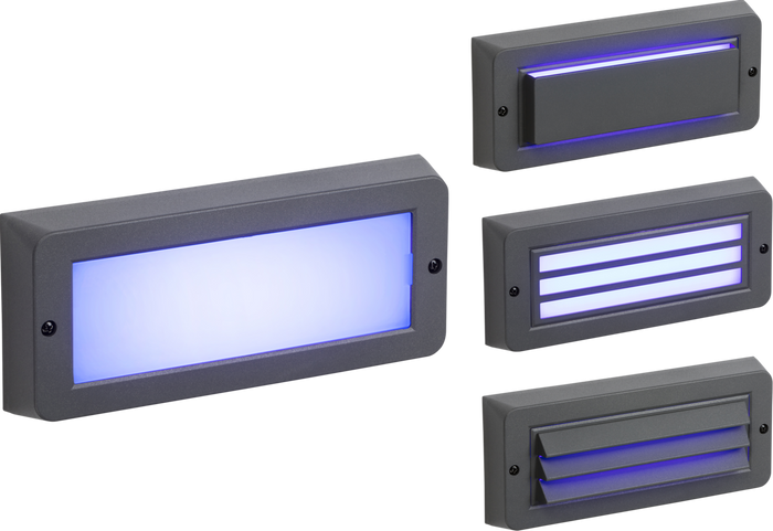 Knightsbridge MLA BL5BLG 230V IP65 5W Blue LED Surface Mount Brick light - Grey