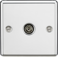 Knightsbridge MLA CL010PC TV Outlet (non-isolated) - Rounded Edge Polished Chrome