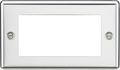 Knightsbridge MLA CL4GPC 4G Modular Faceplate - Rounded Edge Polished Chrome