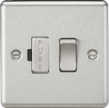 Knightsbridge MLA CL63BC 13A Switched Fused Spur Unit - Rounded Edge Brushed Chrome