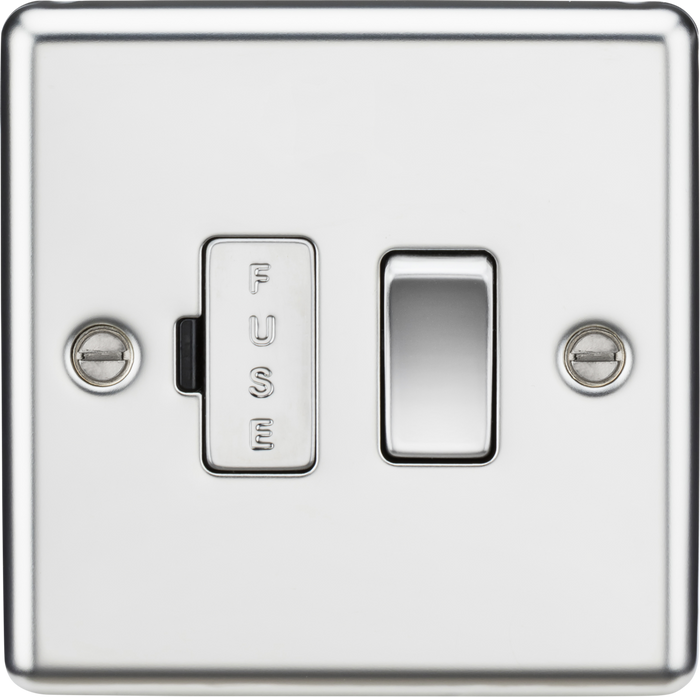 Knightsbridge MLA CL63PC 13A Switched Fused Spur Unit - Rounded Edge Polished Chrome