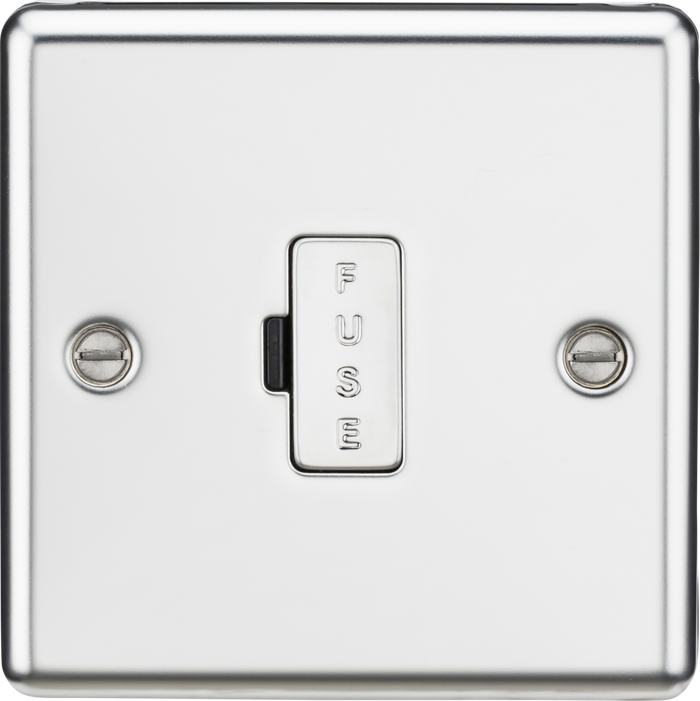 Knightsbridge MLA CL6PC 13A Fused Spur Unit - Rounded Edge Polished Chrome