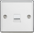 Knightsbridge MLA CL74PC Telephone Extension Outlet - Rounded Edge Polished Chrome