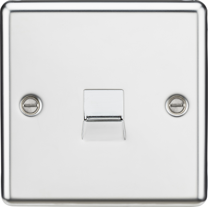 Knightsbridge MLA CL74PC Telephone Extension Outlet - Rounded Edge Polished Chrome