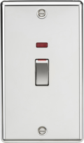 Knightsbridge MLA CL82MNPC 45A 2G DP Switch with neon - polished chrome