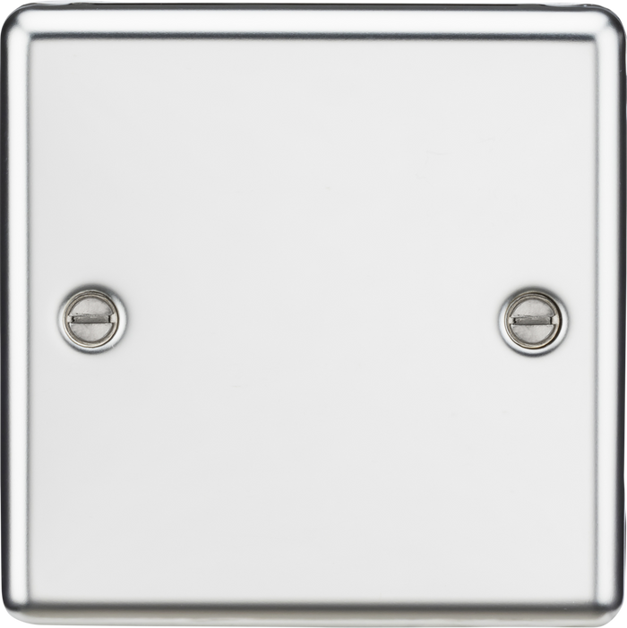 Knightsbridge MLA CL85PC 1G Blanking Plate - Rounded Edge Polished Chrome