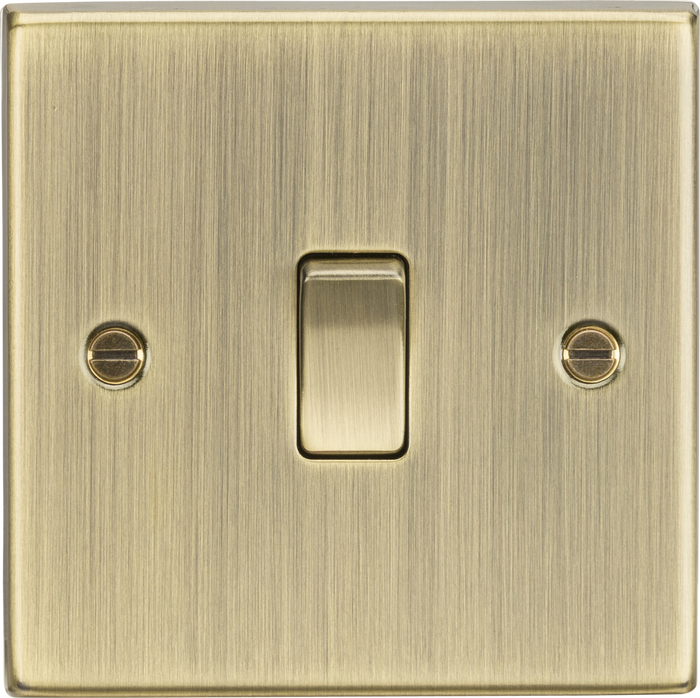 Knightsbridge MLA CS12AB 10AX 1G Intermediate Switch - Square Edge Antique Brass