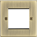 Knightsbridge MLA CS2GAB 2G Modular Faceplate - Square Edge Antique Brass