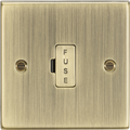 Knightsbridge MLA CS6AB 13A Fused Spur Unit - Square Edge Antique Brass