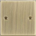 Knightsbridge MLA CS85AB 1G Blanking Plate - Square Edge Antique Brass