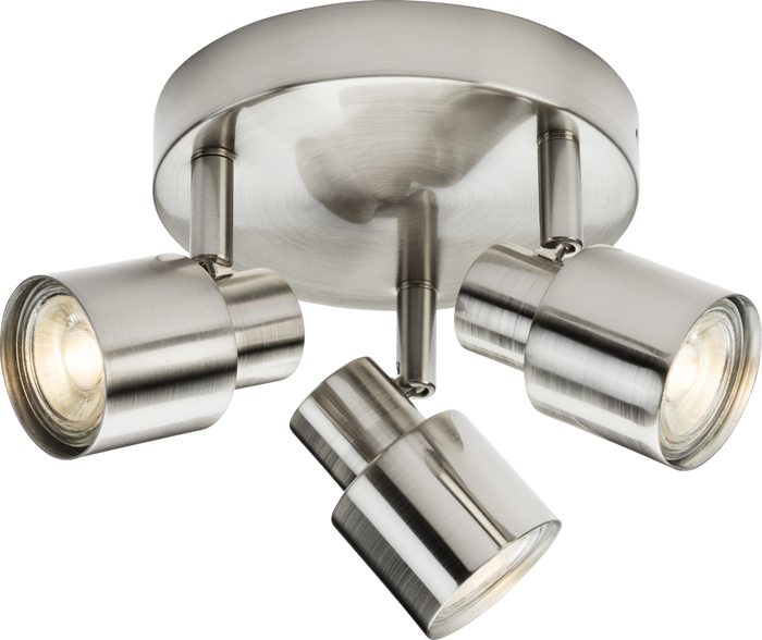 Knightsbridge MLA CSP2BC 230V GU10 Triple Spotlight - Brushed Chrome