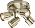 Knightsbridge MLA CSP3AB 230V GU10 Quad Spotlight - Antique Brass