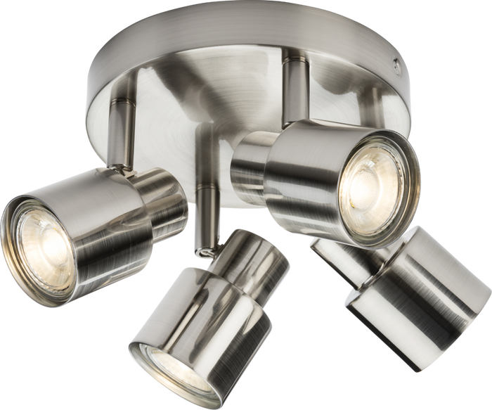 Knightsbridge MLA CSP3BC 230V GU10 Quad Spotlight - Brushed Chrome
