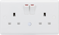 Knightsbridge MLA CU9NL 13A 2G DP switched socket with night light function