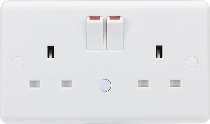 Knightsbridge MLA CU9NL 13A 2G DP switched socket with night light function