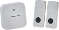 Knightsbridge MLA DC014 Wireless plug in dual entrance door chime system - white