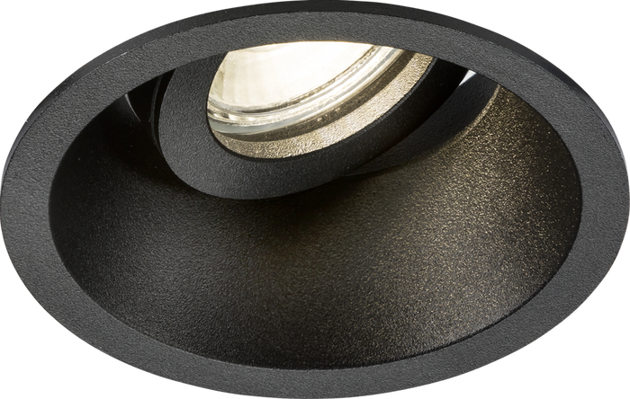 Knightsbridge MLA DIB1TRB Dipa Single Tilt Round Anti-Glare Downlight Black