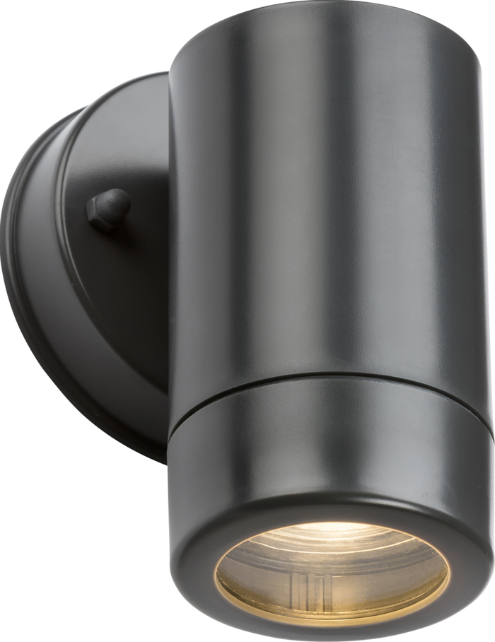 Knightsbridge MLA EA1A EAMON - 230V IP54 GU10 Polycarbonate Single Wall light - Anthracite