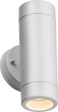 Knightsbridge MLA EA2W EAMON - 230V IP54 GU10 Polycarbonate Up/Down Wall light - White