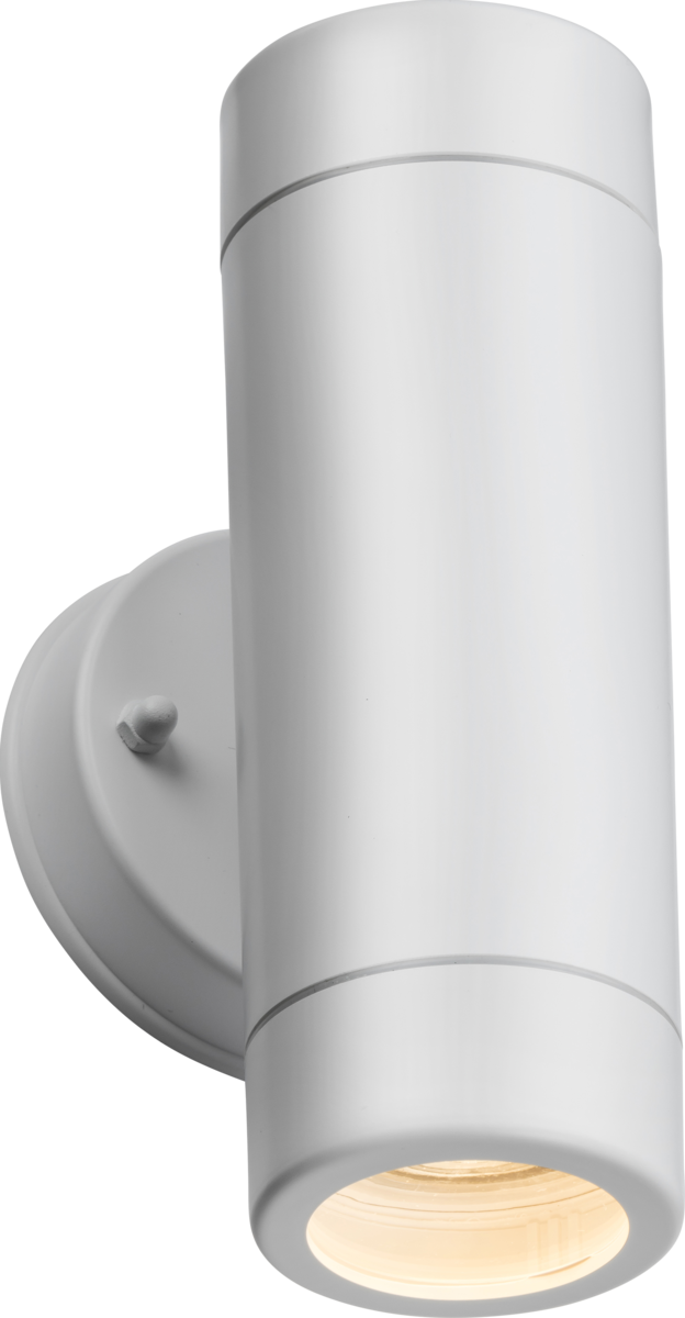 Knightsbridge MLA EA2W EAMON - 230V IP54 GU10 Polycarbonate Up/Down Wall light - White