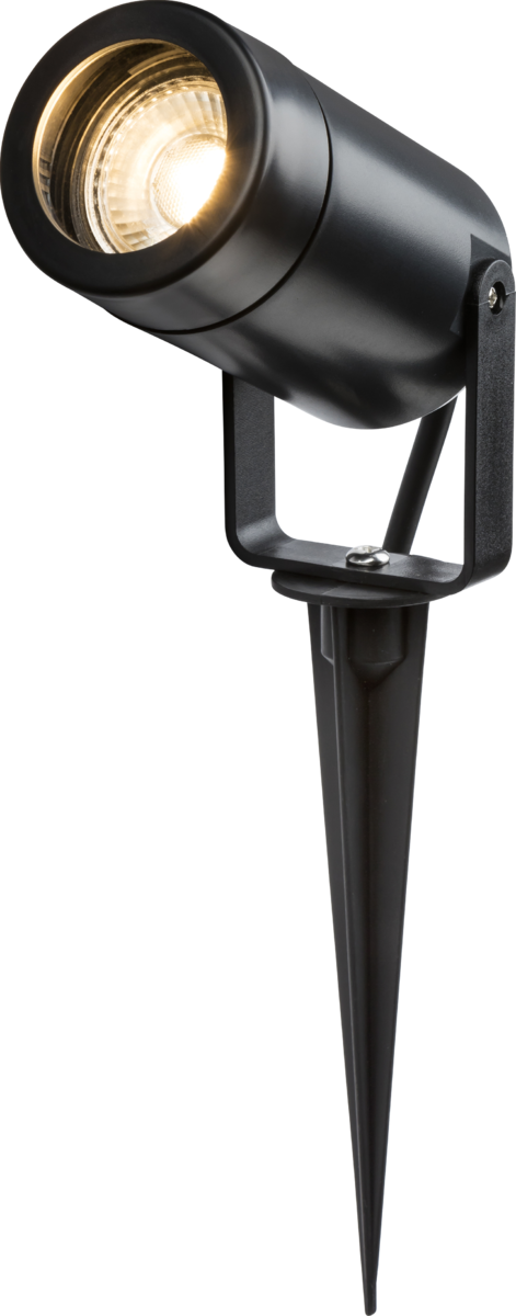 Knightsbridge MLA EASPK1BK EAMON - 230V IP65 GU10 Polycarbonate Spike light - Black