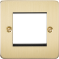 Knightsbridge MLA FP2GBB Flat Plate 2G modular faceplate - brushed brass