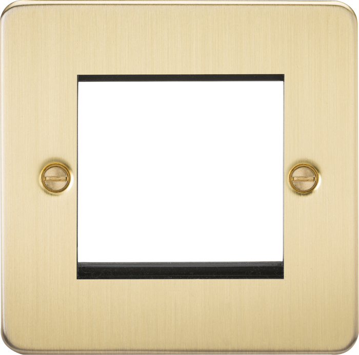 Knightsbridge MLA FP2GBB Flat Plate 2G modular faceplate - brushed brass