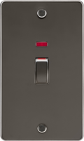 Knightsbridge MLA FP82MNGM 45A 2G DP Switch with neon - gunmetal