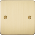 Knightsbridge MLA FP8350BB Flat Plate 1G blanking plate - brushed brass