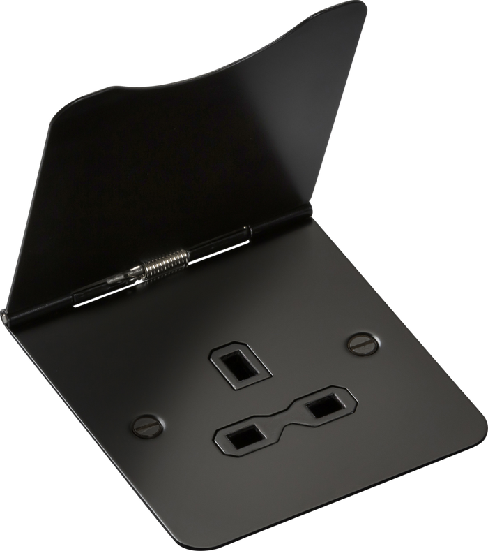 Knightsbridge MLA FPR7UMB 13A 1G unswitched floor socket - matt black