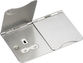 Knightsbridge MLA FPR9UBCW 13A 2G unswitched floor socket - brushed chrome with white insert