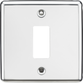 Knightsbridge MLA GDCL1PC 1G Grid Faceplate - Rounded Edge Polished Chrome