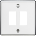 Knightsbridge MLA GDCL2PC 2G Grid Faceplate - Rounded Edge Polished Chrome