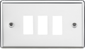 Knightsbridge MLA GDCL3PC 3G Grid Faceplate - Rounded Edge Polished Chrome