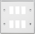 Knightsbridge MLA GDCL6PC 6G Grid Faceplate - Rounded Edge Polished Chrome