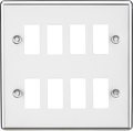Knightsbridge MLA GDCL8PC 8G Grid Faceplate - Rounded Edge Polished Chrome