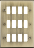 Knightsbridge MLA GDCS12AB 12G grid faceplate - antique brass