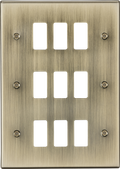 Knightsbridge MLA GDCS9AB 9G grid faceplate - antique brass